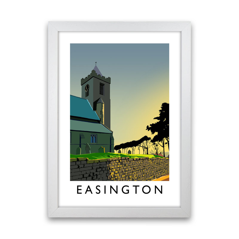 Easington Portrait by Richard O'Neill - Print, 46cm H x 34cm W x 3cm D, White Framed
