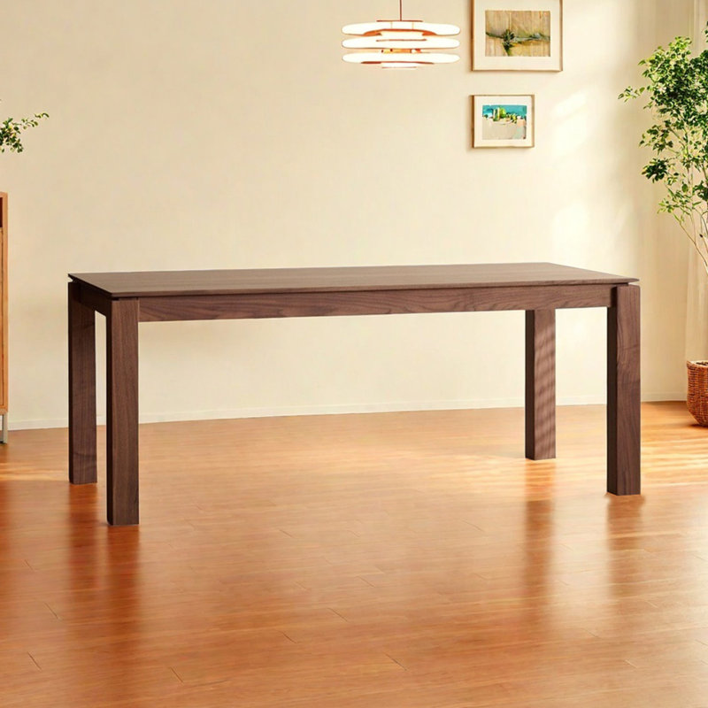 Steady and elegant solid wood dining table, 29.52"H x 70.86"L x 33.46"W