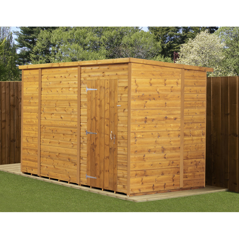 Modular Pent Garden Shed No Windows, 10ft. x 6ft.