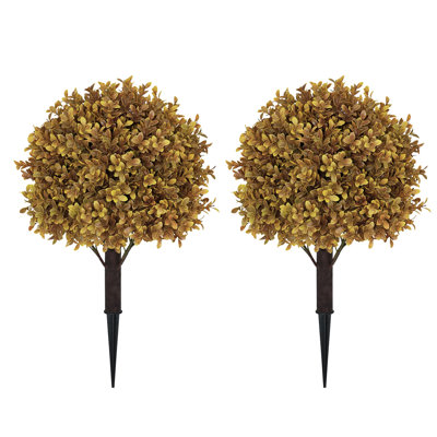 Arbre à billes 24 po avec topiaire artificiel en forme de buis artificiel pour la cour et le jardin