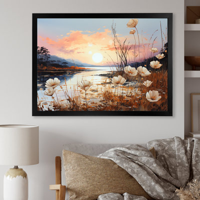 " Meadow Stream At Sunset "