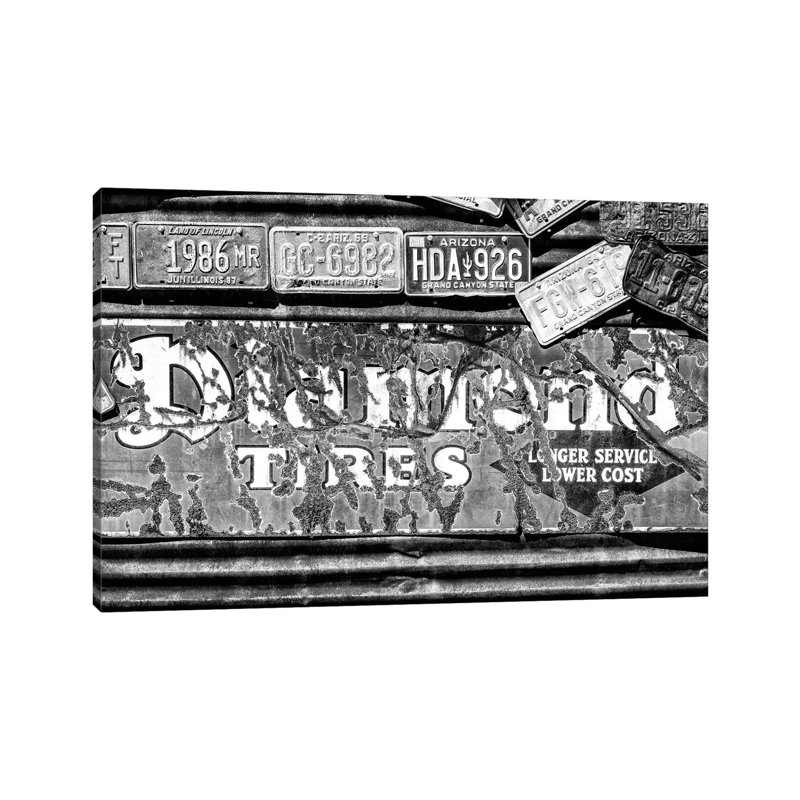 Arizona Series - Route 66 Original Diamond Tires by Philippe Hugonnard - Wrapped Canvas Print, 20.32 cm H x 30.48 cm W