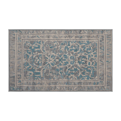 Machine Washable Gray Area Rug