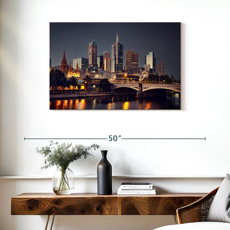 Rorry Melbourne Night Skyline, 24" H x 36" W