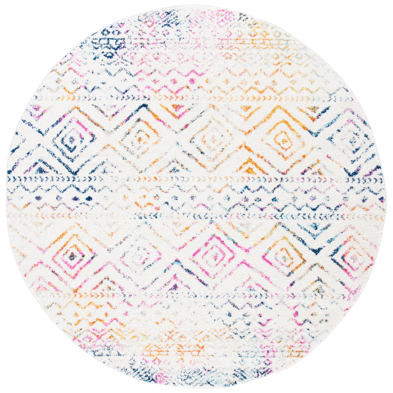 Talarico Geometric Area Rug, Round 201cm