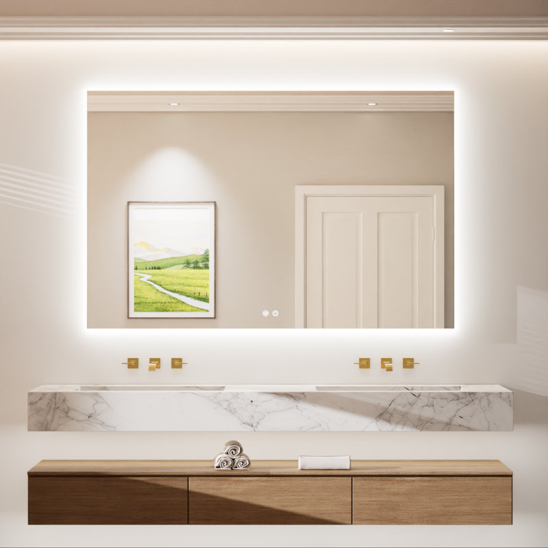 Armadale Backlit LED Anti-Fog Bathroom Mirror, 36" x 55"