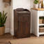 Carriage House Trash Box, 34 Inch, Mahogany, Off White, Dark Brown-105790227
