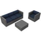 District Outdoor 3 - Piece Conversation Set