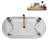 59" Streamline Clawfoot Tub,Tray,Drain, Clawfeet-101628976-102220277