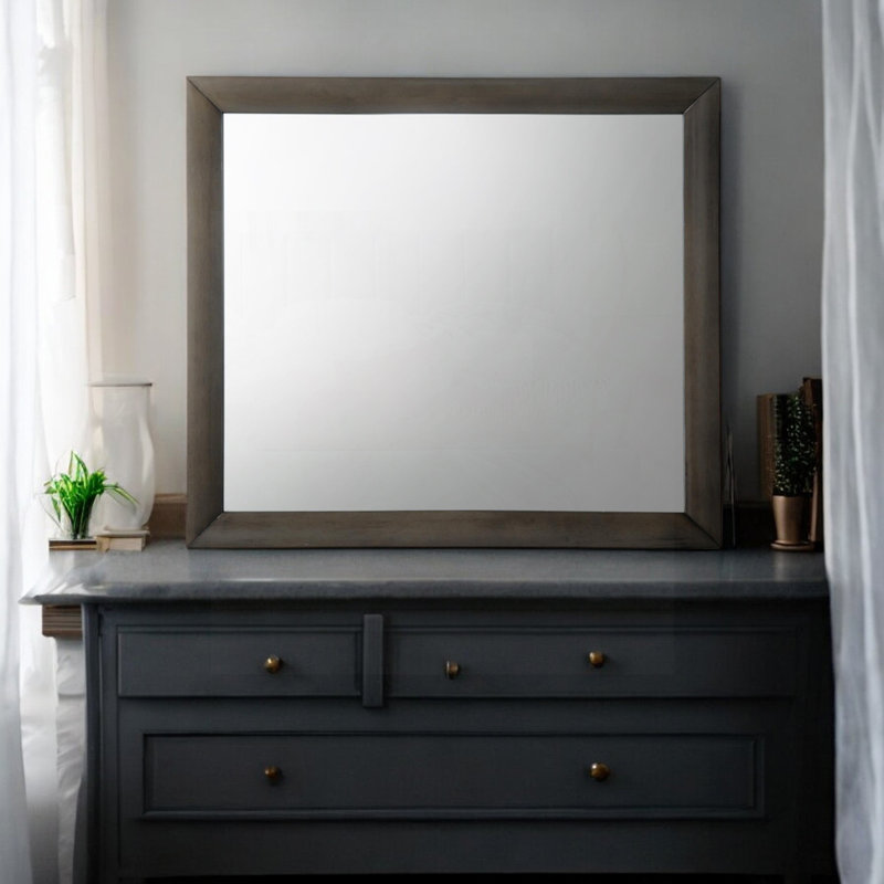 Mirror, 40" x 40", Gray