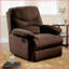 Fauteuil inclinable avec accoudoirs coussinés, dossier capitonné Mouvement inclinable | Chocolat | Microfibre