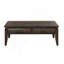 Table basse en acajou avec rangement