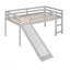 Lit mezzanine avec glissade, conception multifonctionnelle, lit simple-1357544345