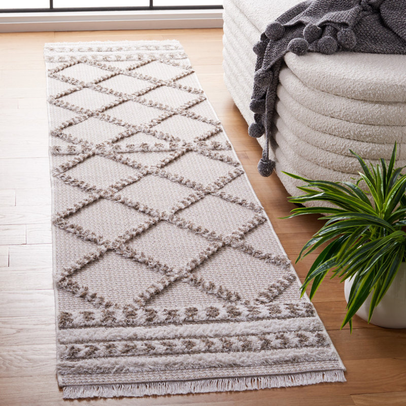 Tapis géométrique Kolling Performance, Tapis de couloir 2 pi x 9 pi