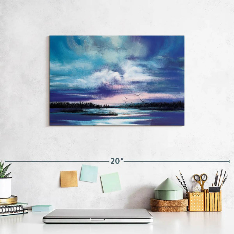 Avery Blue Hour Abstract, 8" H x 12" W