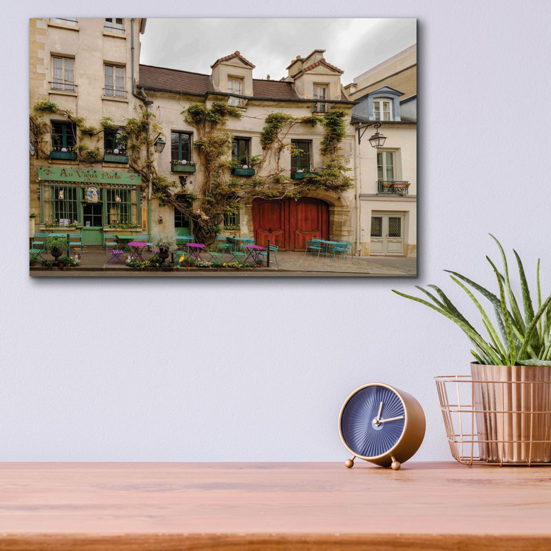 «Parisian Cafe» par Epic Portfolio, art mural en verre acrylique, H 12 po x l 16 po x P 0,13 po