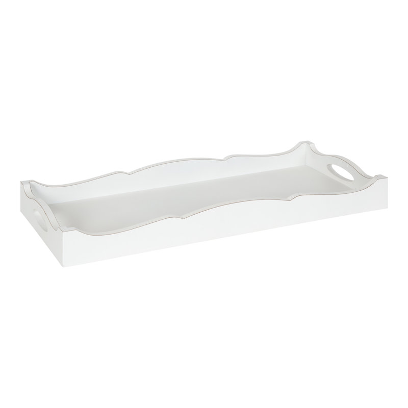Alimzhan Tray, White, 10" x 24"