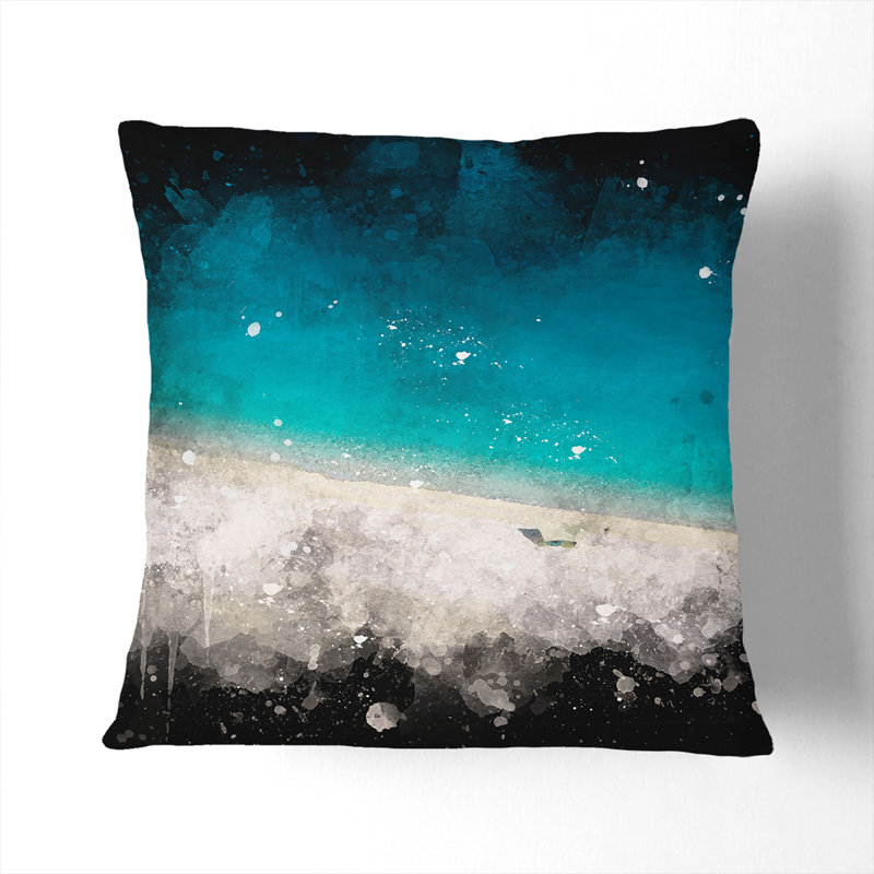 Square Throw Cushion, Black, 40cm H x 40cm W x 15cm D