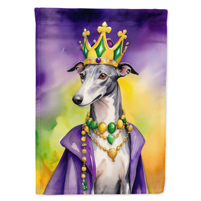 Double Sided 40'' H x 28'' W Polyester Mardi Gras House Flag