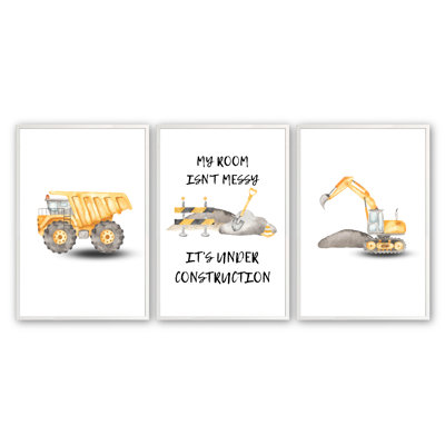 «Hallan the Construction Crew», art encadré 3 pièces