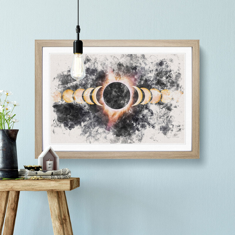 The Eclipse - Picture Frame Painting Print, Black Framed, 62cm H x 87cm W x 2cm D