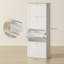 White Engineered Wood Flip Drawer Shoe Cabinet, Modern Narrow Entryway Shoe Organizer with Large Storage