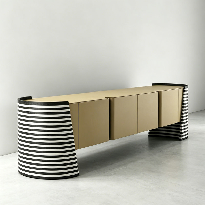 Meuble télé de style moderne et luxueux, Champagne