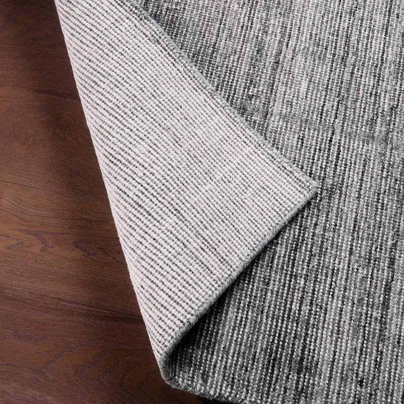 Tapis d'intérieur gris tissé à la main Hued, Rectangle 12 pi x 15 pi