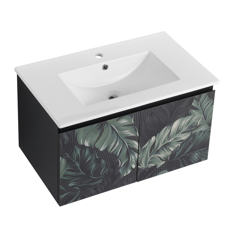 Meuble-lavabo mural flottant 30 po Cleaston