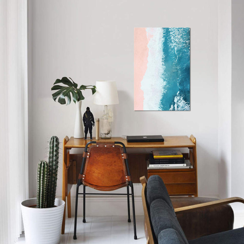 « seulement beachy », impression sur toile tendue, H 26 po x l 18 po x P 1,5 po, Toile tendue, Pas de tapis
