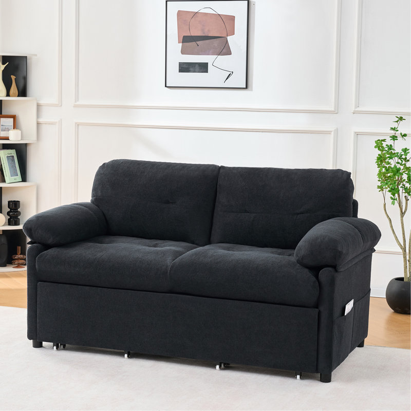 31 canapés-lits avec rembourrage en mousse, rangement latéral pour chenille multifonctionnelle transformable en lit, 8 roulettes lisses