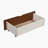 Willard Transitional Solid Wood Storage Boxes, 2 Pieces with Smooth-Glide Casters & Polished Nickel Flush Ring Pulls