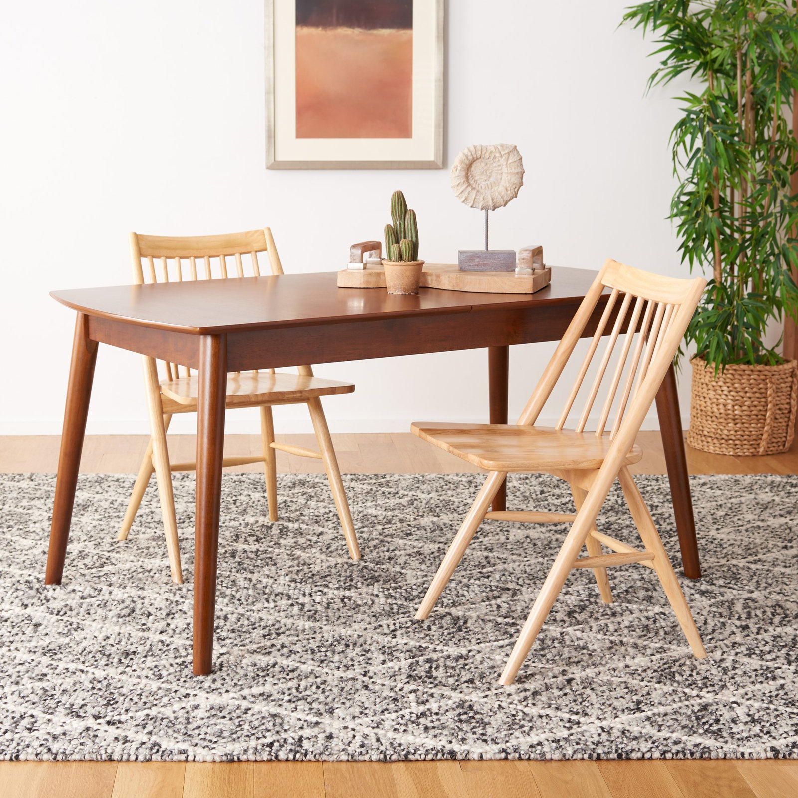 Fairfield 59.05'' Extendable Dining Table, Walnut