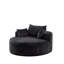 Canapé-lit simple en éponge en polyester de 55 pi, sans assemblage requis, fauteuil-lit moderne moelleux pour le salon, la chambre à coucher, le salon et la salle de projection (pas une chaise pivotante)-1234354977