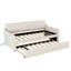 Lit de jour simple avec couchette et fonction de charge - beige