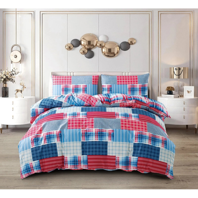 Cotton Patchwork Duvet Cover Set, Double Duvet Cover Set + 3 Additional Pieces