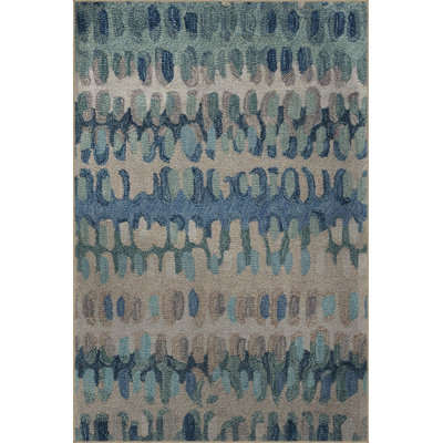 Blue Green Abstract Pattern Creative Modern Decorative Washable Rug