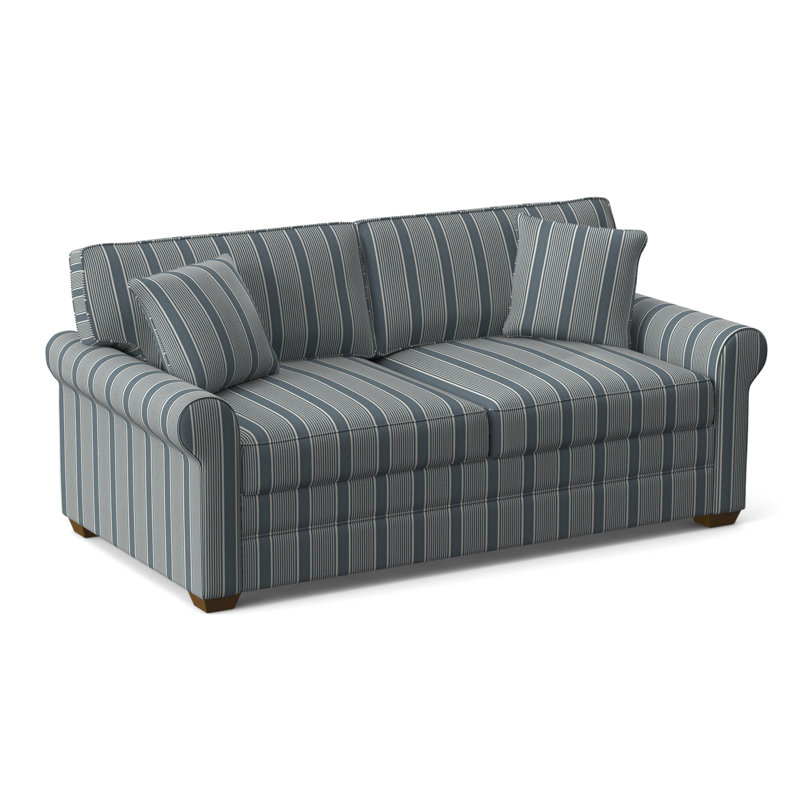 Bedford Sofa, Taupe Plaid; 0126-73, Havana Finish