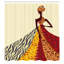Rideau de douche et crochets African Girl Decor-474928802