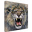Yand «Lion Roaring», reproduction de peinture acrylique sur toile tendue-30364154