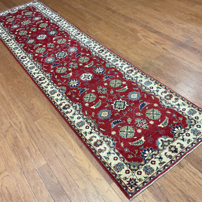  Handmade Kazak Wool Runner