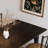 Black Retro Creative Solid Wood Dining Table Set-105364605