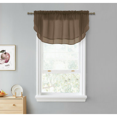 Infinity Solid Tiered Valance Curtain, 55" x 24"