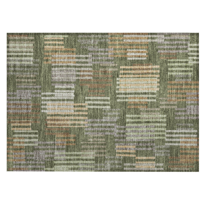 Tapis intérieur / extérieur lavable à la machine Chantille ACN2598, 1 pi 8 po x 2 pi 6 po, Olive