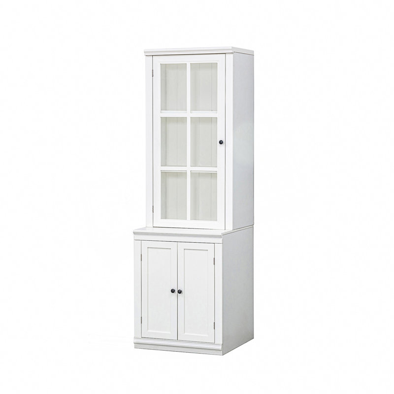 Vitrine avec porte simple en verre trempé et huche