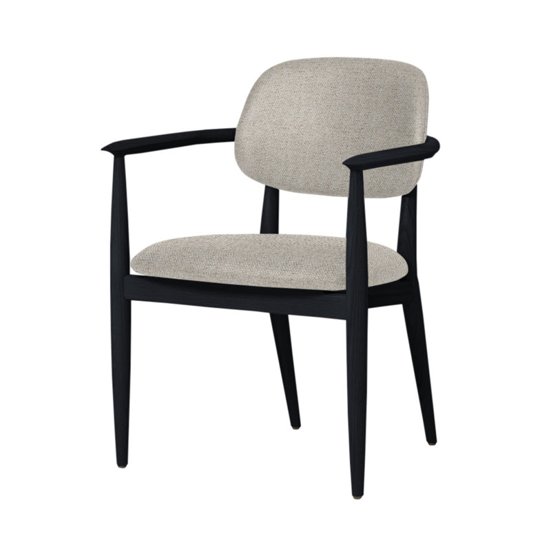 Chaise Slow de Space Copenhagen, Chêne noir, L493 Lin Sanfor 0024