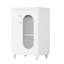Meuble-lavabo de 20 po avec lavabo, meuble-lavabo avec tablette à deux niveaux, tablette réglable, bois massif et panneau de fibres à densité moyenne