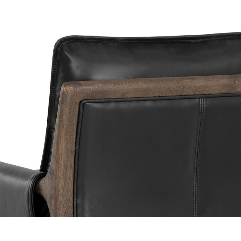 Mauti Armchair - Distressed Brown, Black