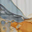 Orange orange, art abstrait au trait abstrait - rideau obscurcissant abstrait - 1 panneau-107831335