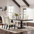 Soldado 7-piece Rectangular Dining Table Set Distressed Noir